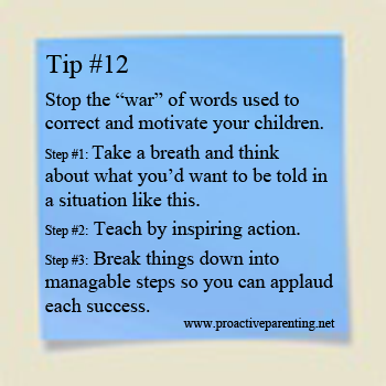 tip #12 Stop the war of words
